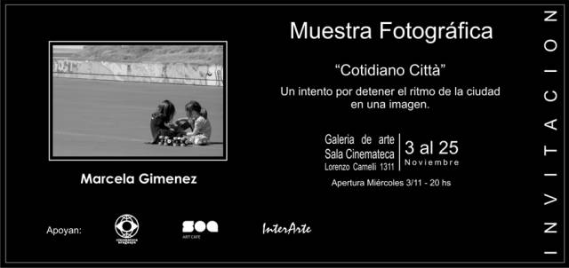 Invitacion Muestra Fotogrfica Cotidiano Citta